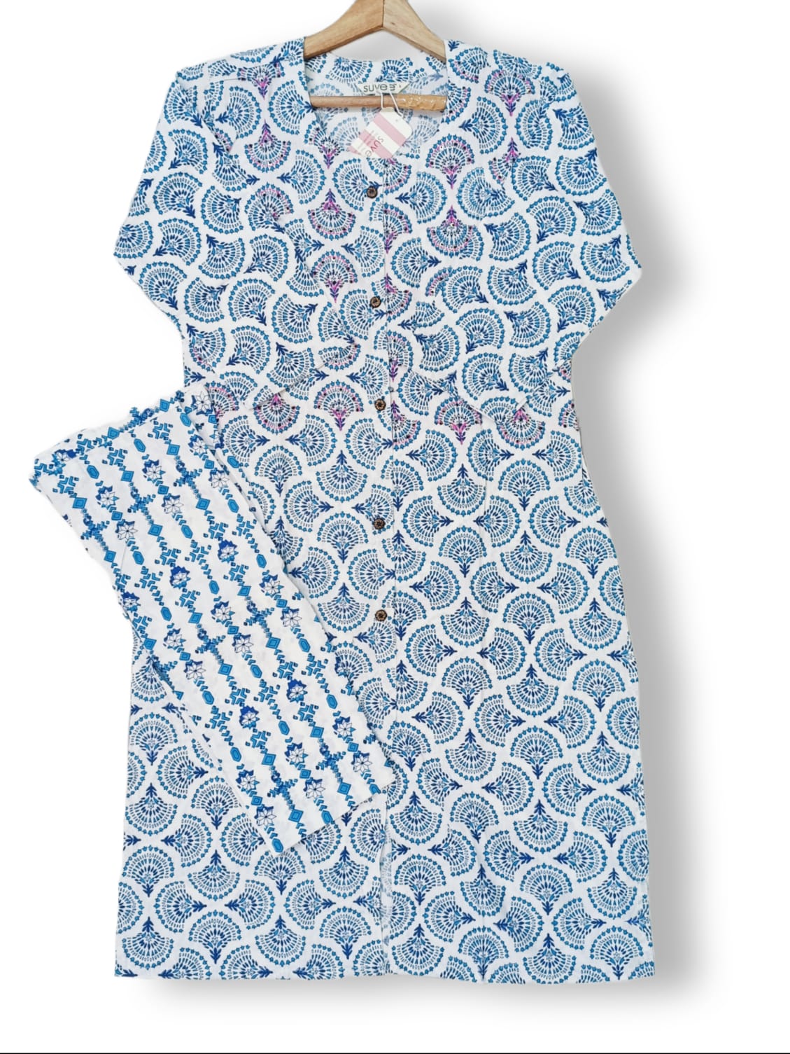 PREMIUM PRINTED COTTON KURTI PANT SET